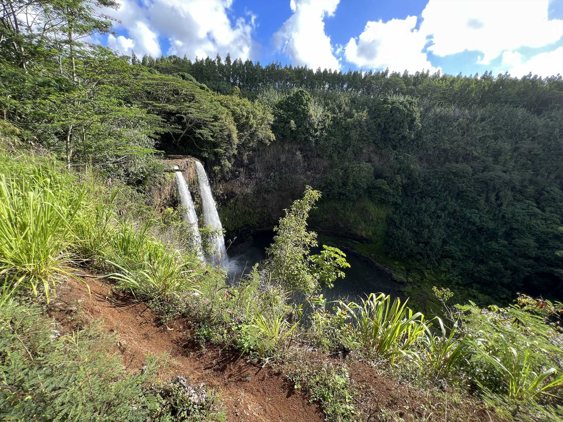 Wailua Falls is a stunning 170-foot waterfall on Kauai