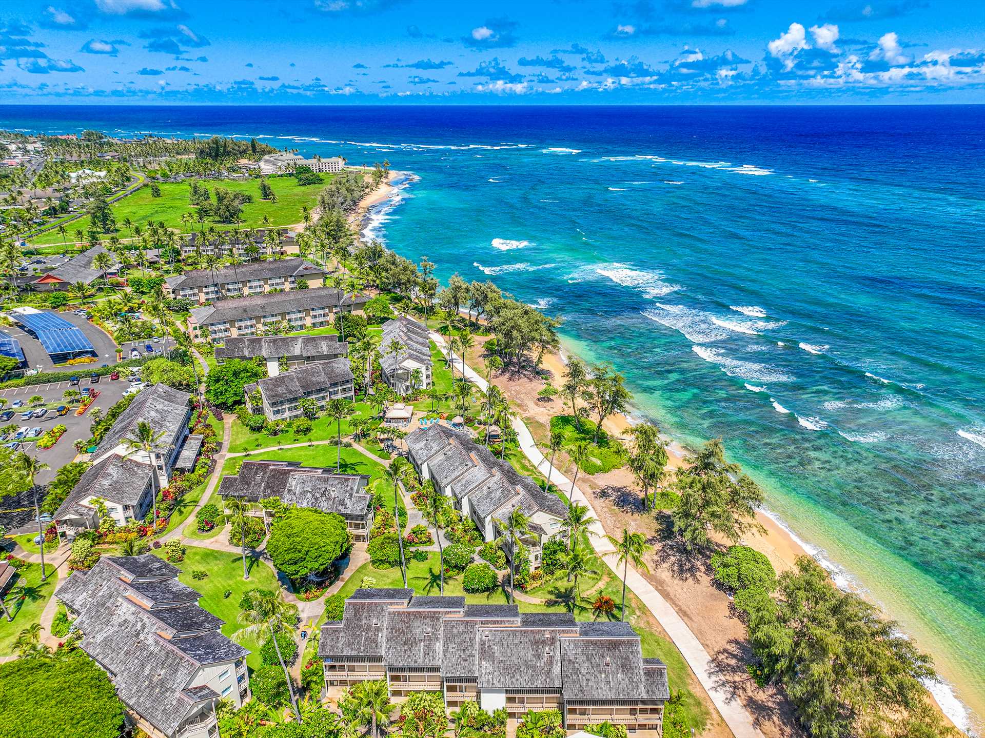 Waipouli Beach sits in front of Islander on the Beach