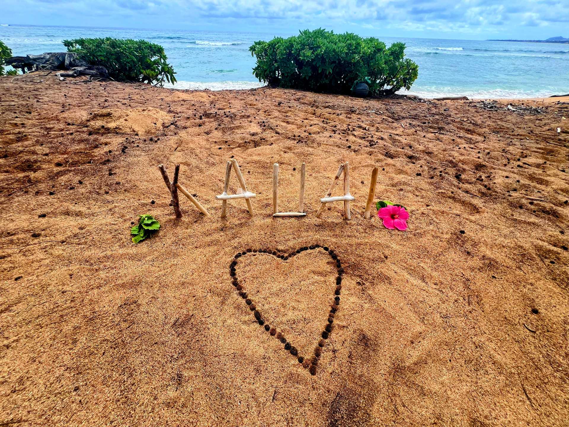 Guests getting creative with signs of Kauai